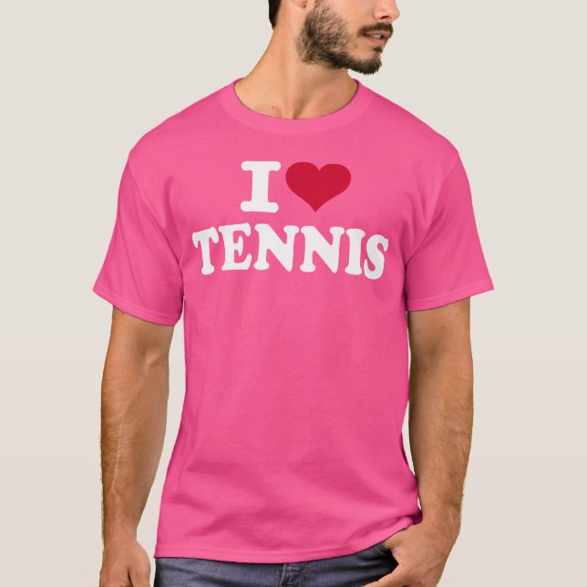 I Kärlek Tennis T Shirt (Framsida)