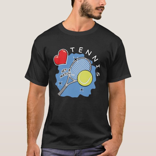 I Kärlek Tennis T Shirt (Framsida)