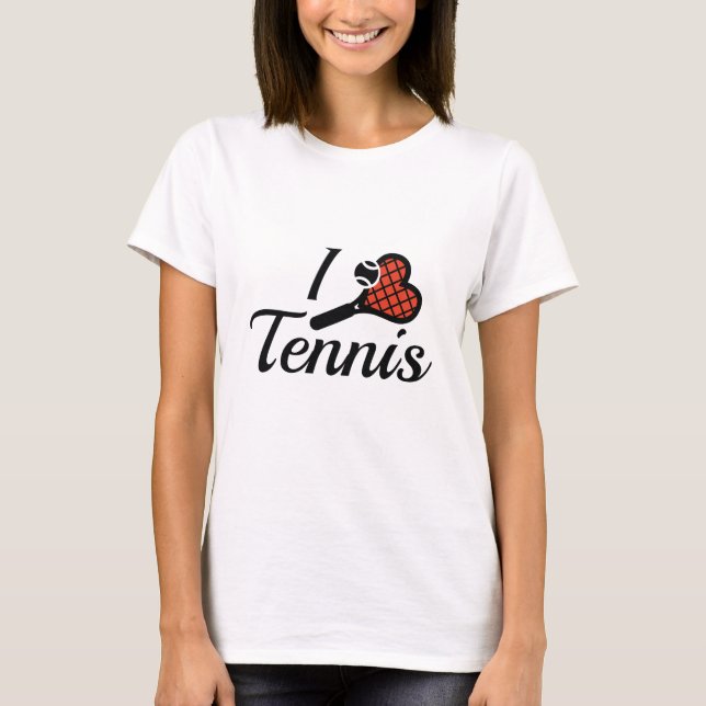 I Kärlek Tennis T Shirt (Framsida)