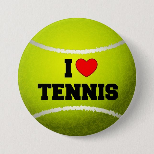 I Kärlek Tennis - tennis boll - gräs Knapp (Framsida)