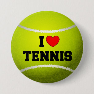 I Kärlek Tennis - tennis boll - gräs Knapp