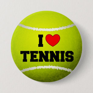 I Kärlek Tennis - tennis boll - gräs Knapp