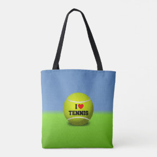 I Kärlek Tennis - tennis boll - gräs Tygkasse
