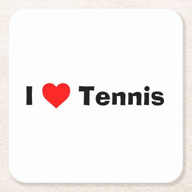 I kärlek Tennis Underlägg Papper Kvadrat (Framsidan)