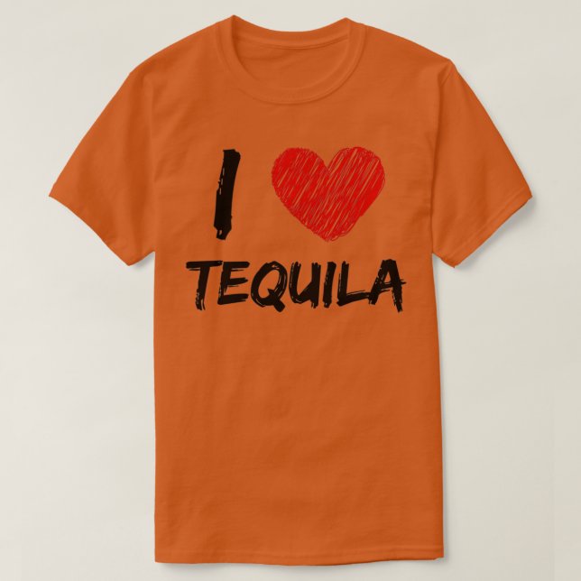 I Kärlek Tequila T Shirt (Design framsida)