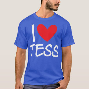 I Kärlek Tess Namn Personlig Girl Woman Bff Frien T Shirt