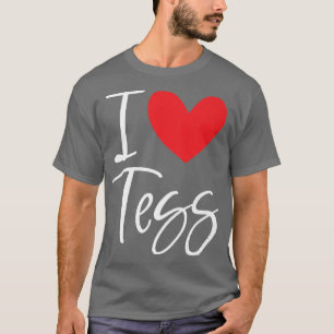 I Kärlek Tess Namn Personlig Girl Woman Bff Frien T Shirt