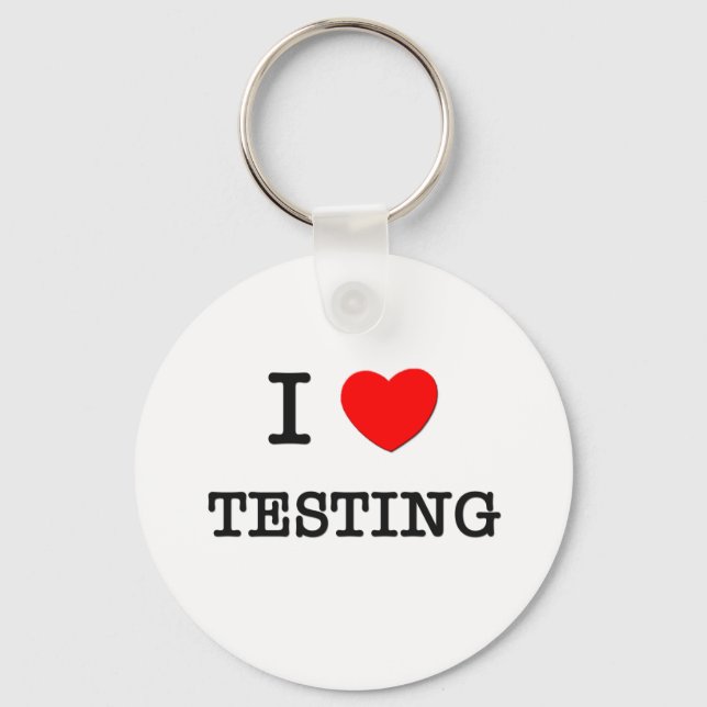 I Kärlek Testing Nyckelring (Framsida)