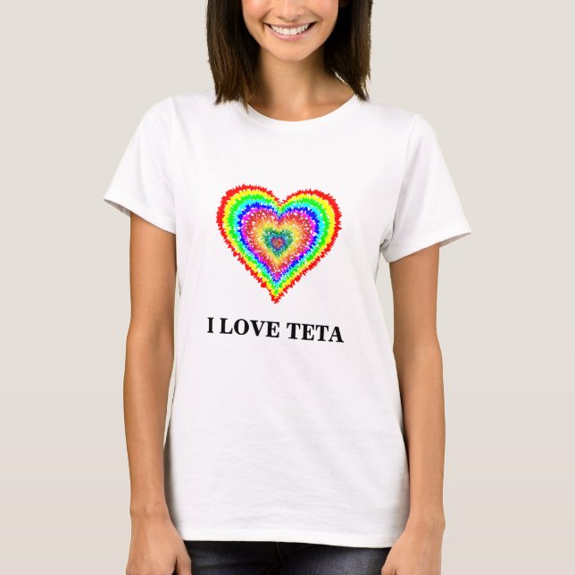 I Kärlek Teta Womans t-Shirt (Framsida)