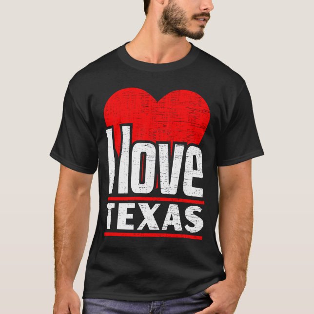 I Kärlek Texas bästa hemstat jag Heart Texas T Shirt (Framsida)