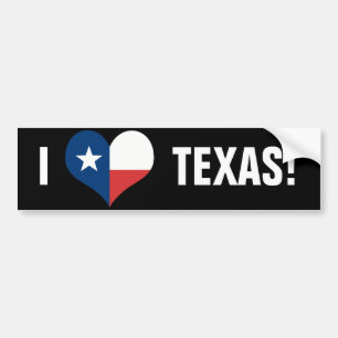 I kärlek Texas Bildekal