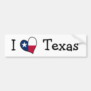 I Kärlek Texas Bildekal