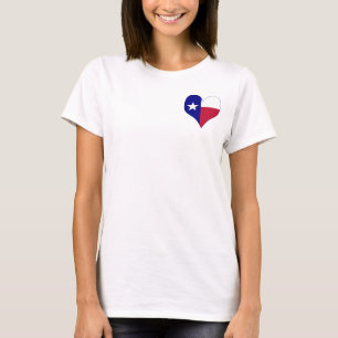 I Kärlek Texas Flagga Heart T Shirt