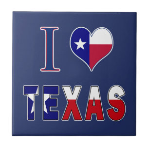 I Kärlek Texas Flagga Kakelplatta