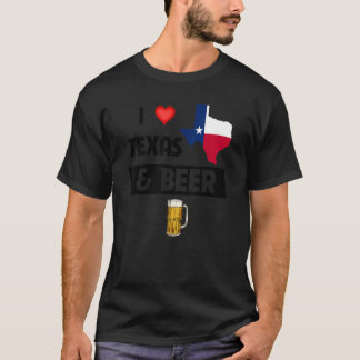 I Kärlek Texas och Mugg i ölglas som andas A T Shirt