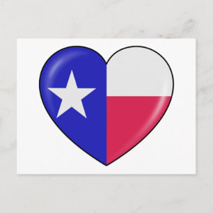I Kärlek Texas - Patriotic Texans hjärta Vykort