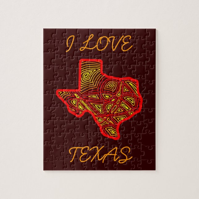I Kärlek Texas Puzzle Pussel (Vertikal)