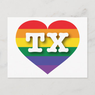 I Kärlek Texas Rainbow Heart Vykort