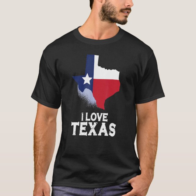 I Kärlek Texas Stat Texan Ord Pride 1 T Shirt (Framsida)