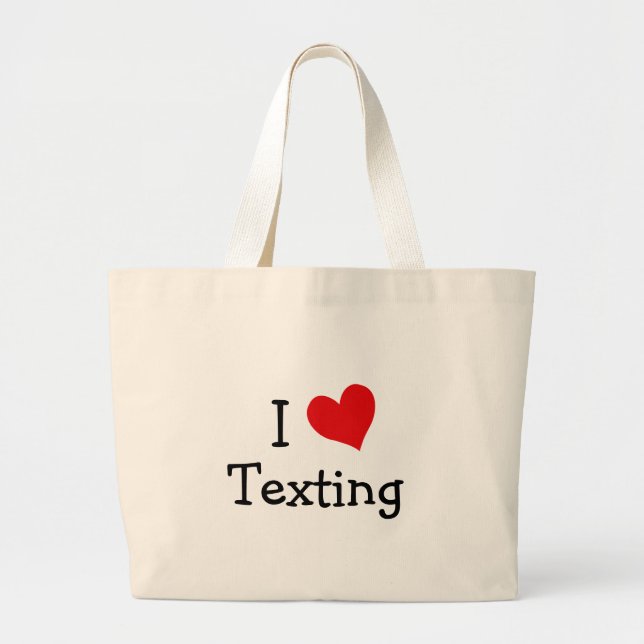 I Kärlek Texting Jumbo Tygkasse (Framsidan)