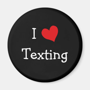 I Kärlek Texting Magnet