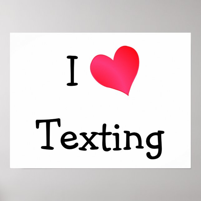 I Kärlek Texting Poster (Framsidan)
