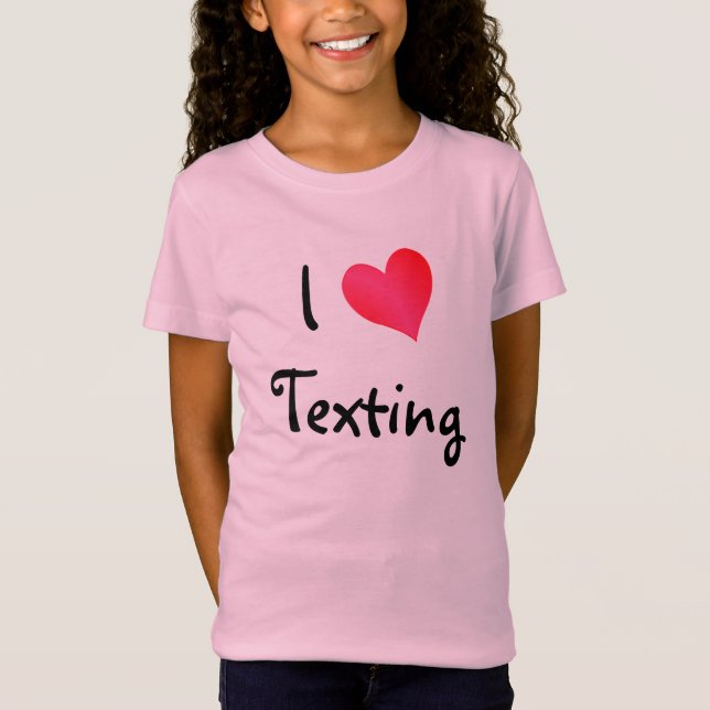I Kärlek Texting Tee Shirt (Framsida)