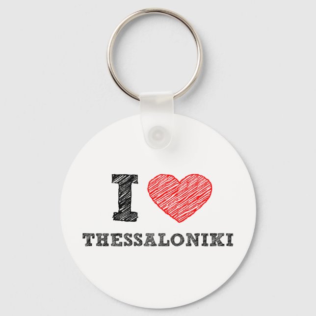 I kärlek Thessaloniki Nyckelring (Framsida)