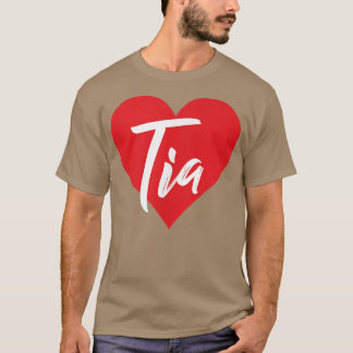 I Kärlek Tia First Namn Tshirt I Heart Named T Shirt