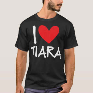 I Kärlek Tiara Namn Personlig Girl Woman BFF Frie T Shirt