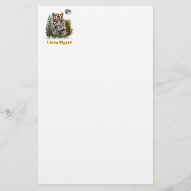 I kärlek Tigers Brevpapper (Framsida)