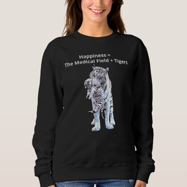 I Kärlek Tigers for people in Medical Fält Anim T Shirt (Framsida)