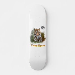 I kärlek Tigers Skateboard Bräda 20,5 Cm