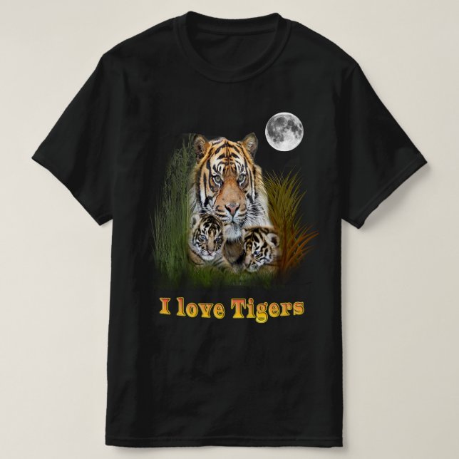 I kärlek Tigers T Shirt (Design framsida)