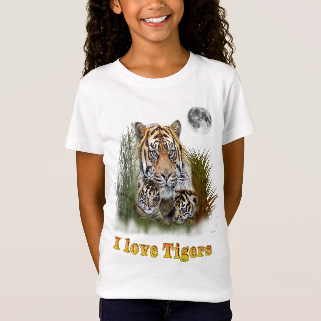 I kärlek Tigers T Shirt (Framsida)
