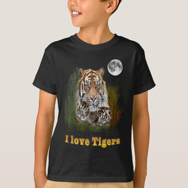 I kärlek Tigers T Shirt (Framsida)
