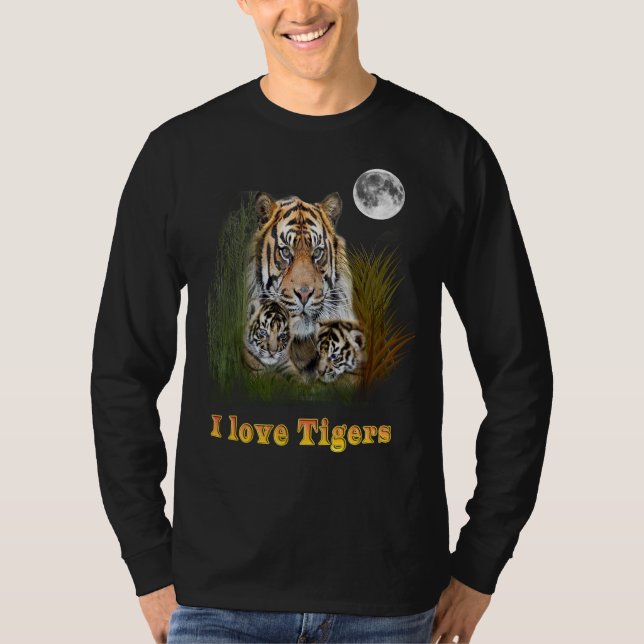 I kärlek Tigers T Shirt (Framsida)