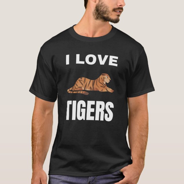 I kärlek Tigers T Shirt (Framsida)