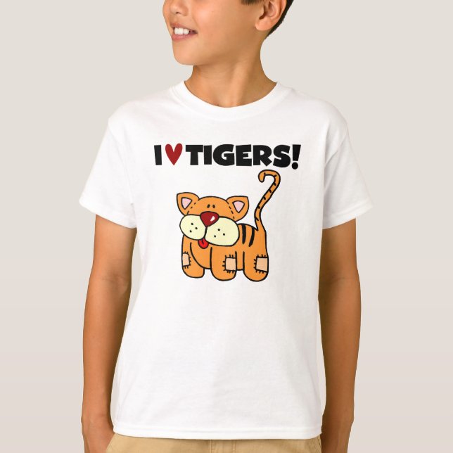 I Kärlek Tigers T Shirt (Framsida)