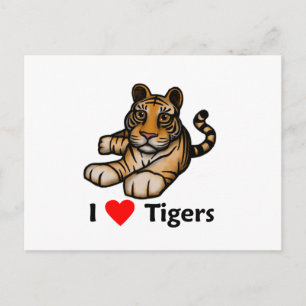 I kärlek Tigers Vykort