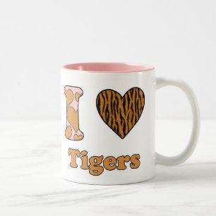 I kärlek tigrar Two Tone-kaffe mugg