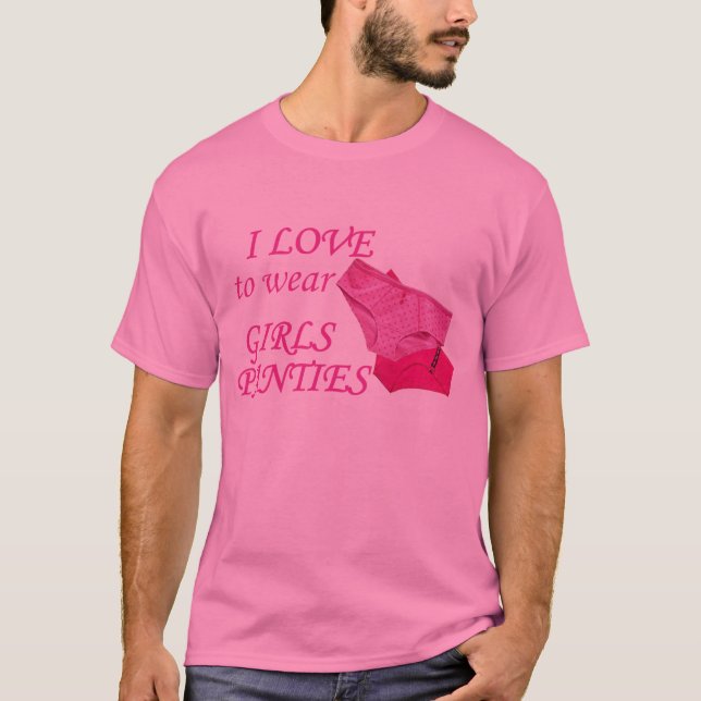 I KÄRLEK till bära GIRLS PANS T Shirt (Framsida)