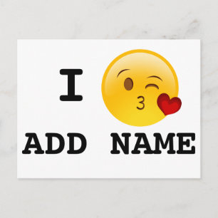 I Kärlek till Blow a Kiss to Anpassningsbar Postca Vykort