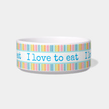 I Kärlek till Eat Rainbow Rand Colorful Pet Bowl