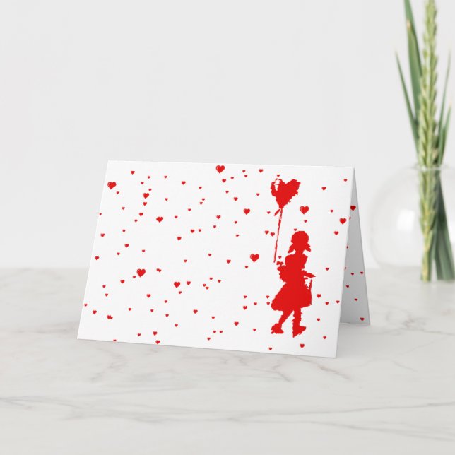 I kärlek till er: rinnande hjärta helgkort (Framsida)