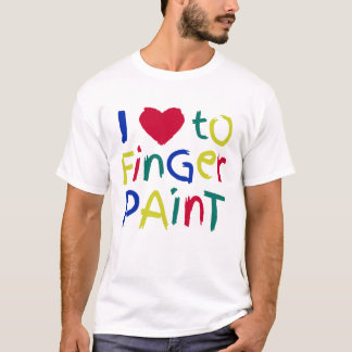 I Kärlek till Finger-färg T Shirt