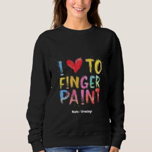 I Kärlek till Finger Paint Cute & Funny Valentine T Shirt