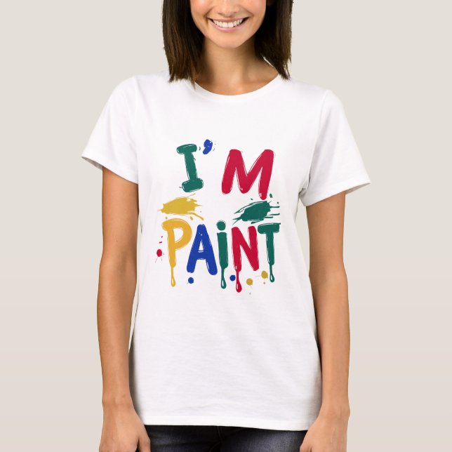 I Kärlek till Finger Paint I är Paint par T Shirt (Framsida)