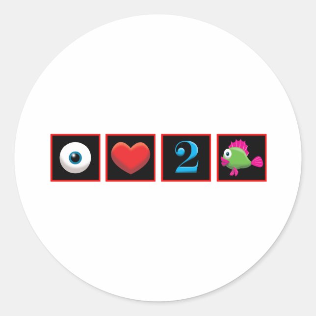 I KÄRLEK TILL FISK RUNT KLISTERMÄRKE (Framsida)