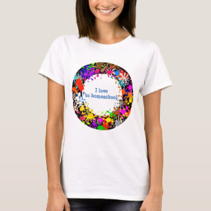 I kärlek till homeschoolfärgstänk tee shirt